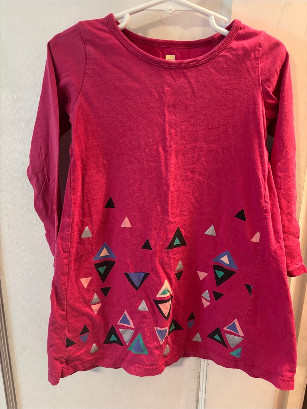 Tea Collection Pink Long Sleeve Dress (4)